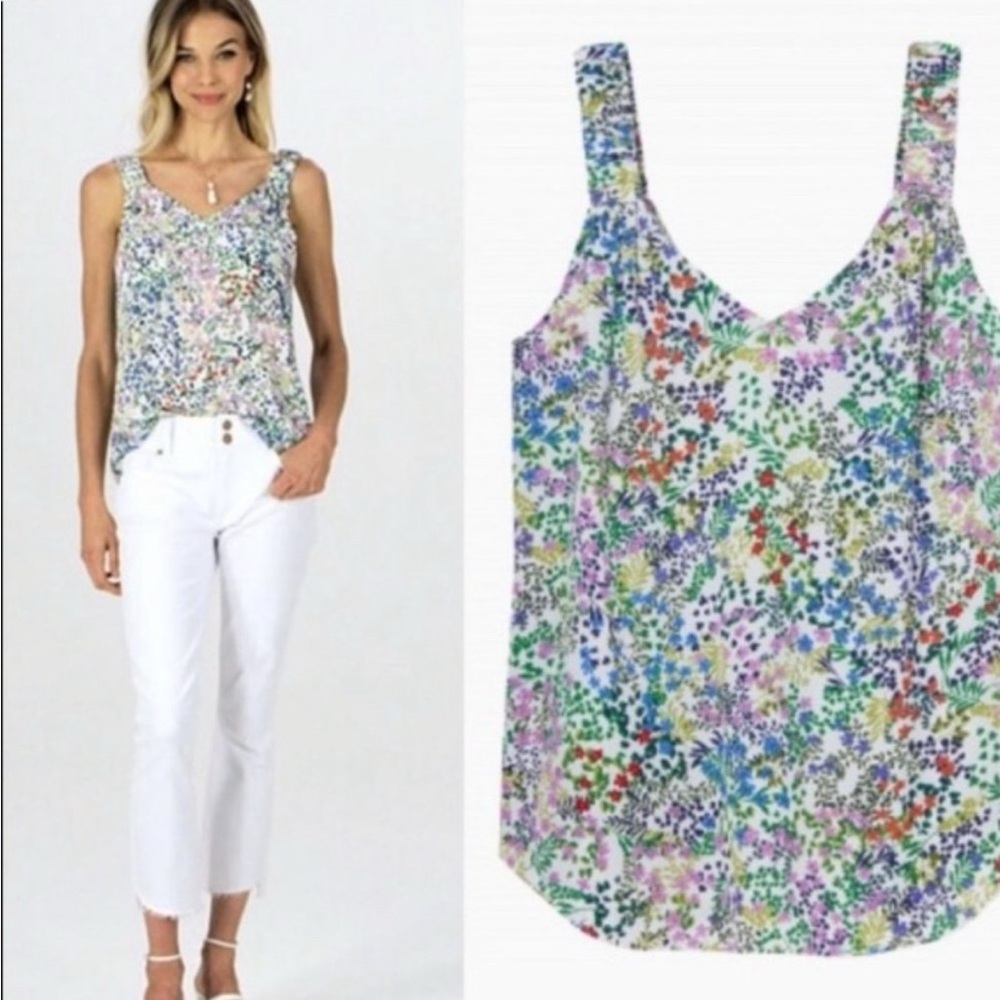 Cabi Floral Sleeveless Top - Multicolor